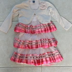 Girl 3t pink tulle dress, special occasion holiday